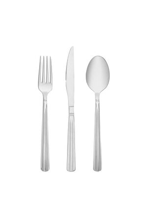 4 ADET   Hisar Optima Mercan 18 Parça 6 Kişilik Çatal Kaşık Bıçak Takımı