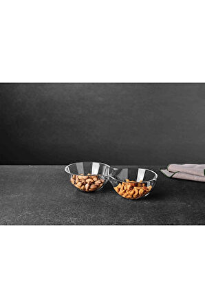 4 ADET   Paşabahçe Crystallin El Yapımı 2'li Çerezlik