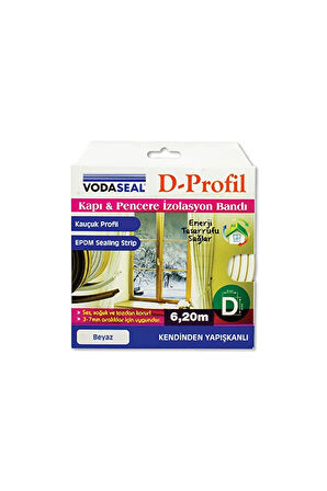 4 ADET   Vodaseal Kapı Pencere İzolasyon Bandı Beyaz 6,2m