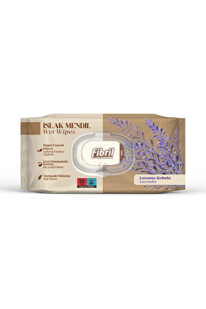 4 ADET   Fibril Islak Havlu Lavanta 90'lı