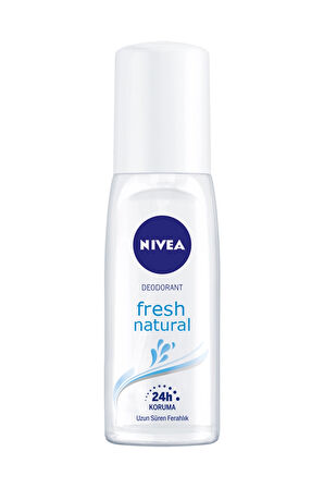 4 ADET   Nivea Pump Sprey Kadın Fresh Natural 75 ml