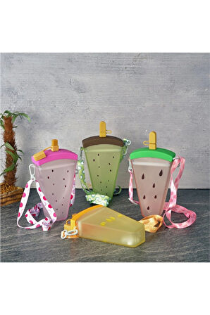 4 ADET   Tohana Plastik Meyveli Matara 500 cc