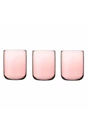 4 ADET   Paşabahçe Iconic Bardak 280 cc 3'lü Pembe