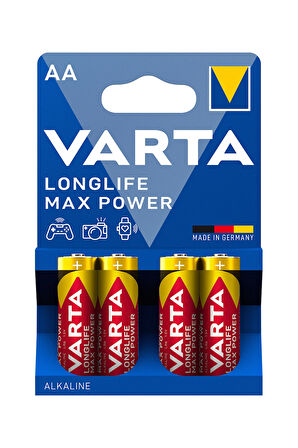 4 ADET   Varta Pil Max Power Kalem Pil 4'Lü