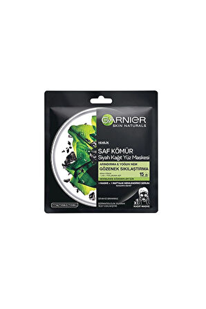4 ADET   Garnier Kağıt Maske Saf Kömür Gözenek Sıkılaştırıcı