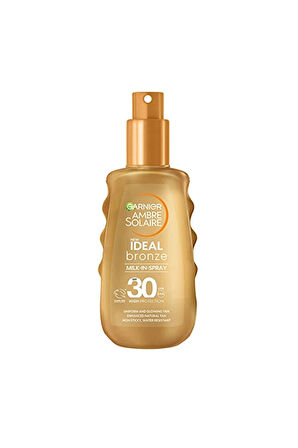 4 ADET   Garnier Ambre Solaire İdeal Bronzluk Güneş Koruyucu Sprey SPF 30 150 ml