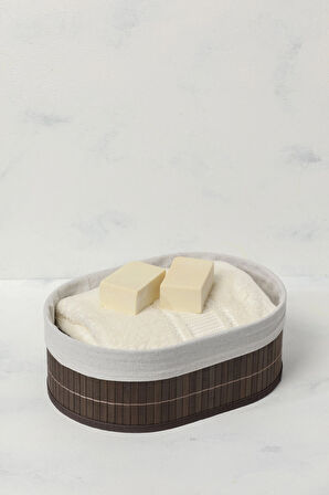 4 ADET   Hometime Bambu Sepet 33x23x12 cm