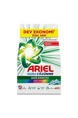 4 ADET   Ariel Toz Çamaşır Deterjanı Dağ Esintisi Renkiler ve Beyazlar 7 kg