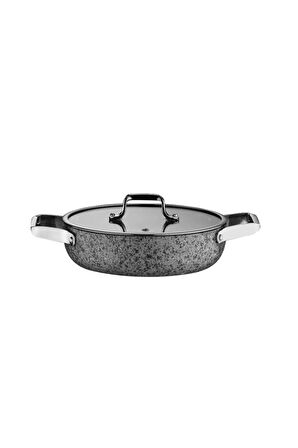 4 ADET   Brioni Stone - H Alüminyum Sahan Kapaklı 22 cm