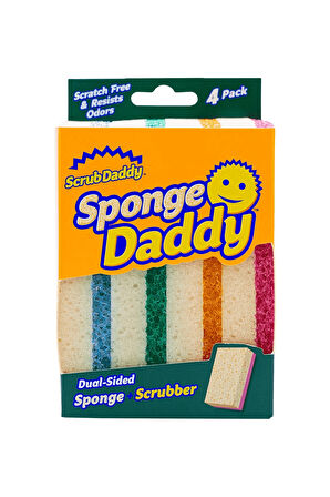 4 ADET   Sponge Daddy Bulaşık Süngeri 4'lü Paket