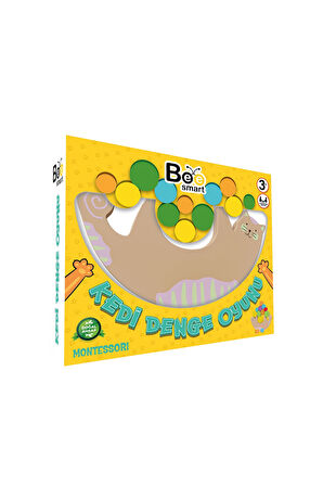 4 ADET   Bee Smart Doğal Ahşap Kedi Denge Oyunu