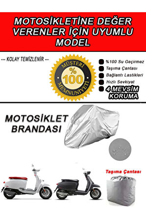 LAMBRETTA V200-Uyumlu Motosiklet Brandası-Miflonlu,Kaliteli