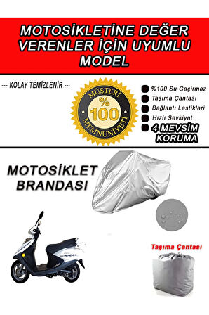 KRAL YB100T-4-Uyumlu Motosiklet Brandası-Miflonlu,Kaliteli