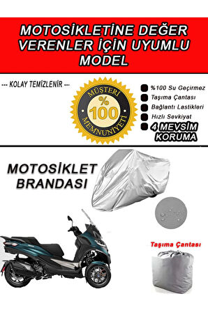 PIAGGIO MP3-Uyumlu Motosiklet Brandası-Miflonlu,Kaliteli