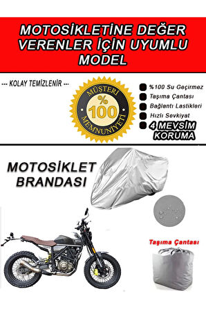 YUKI SCRAMBLER-Uyumlu Motosiklet Brandası-Miflonlu,Kaliteli