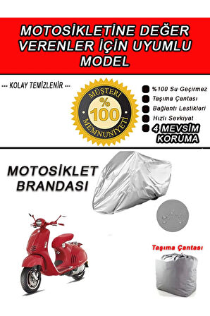 VESPA RED-Uyumlu Motosiklet Brandası-Miflonlu,Kaliteli