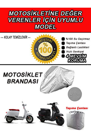 LAMBRETTA V125-Uyumlu Motosiklet Brandası-Miflonlu,Kaliteli