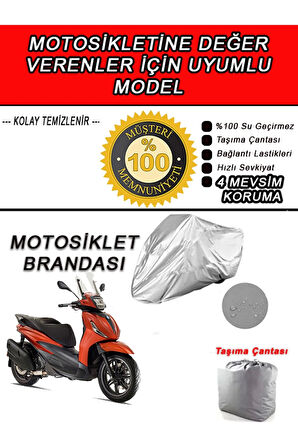 PIAGGIO BEVERLEY-Uyumlu Motosiklet Brandası-Miflonlu,Kaliteli