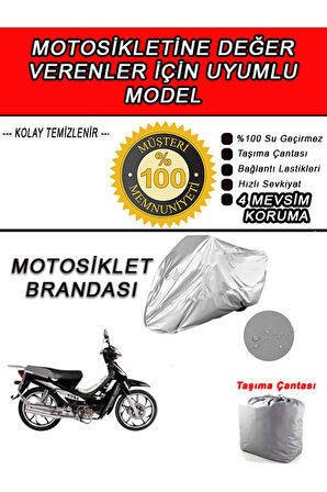 KUBA XY100-Uyumlu Motosiklet Brandası-Miflonlu,Kaliteli