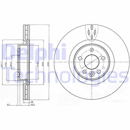 ON FREN DISK AYNASI HAVALI VOLVO S60 2 2010-2015 S80 2 2006 560 1 2011-2015 570 3 2007-2015 XC70 2 2009-2015 336CM CAP 30769057 30736313