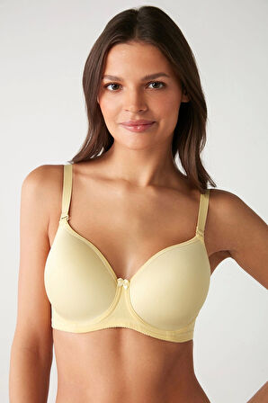 Kom Lidya Dolgusuz Sütyen - Ekru - 80D