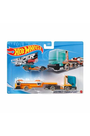 4 ADET Hot Wheels Taşıyıcı Tırlar - Enerjik Ayrıntılarla Dolu Spor Arabalı Süper Tırlar - BDW51