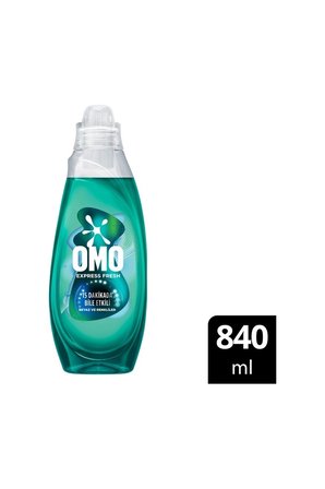 Omo Express Fresh Sıvı Bakım Deterjanı Kötü Koku Karşıtı Beyazlar ve Renkliler 21 Yıkama 840 Ml