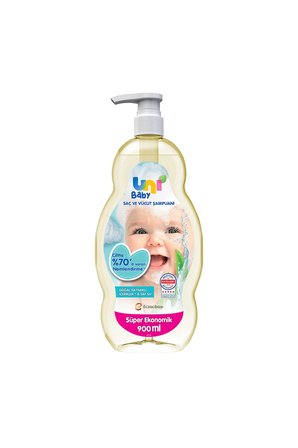 2 ADET Uni Baby Şampuan 900 ml