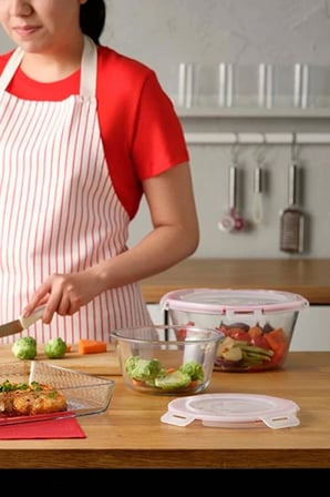 3 ADET Paşabahçe Bake&Store Cam Saklama Kabı 1050cc 59046