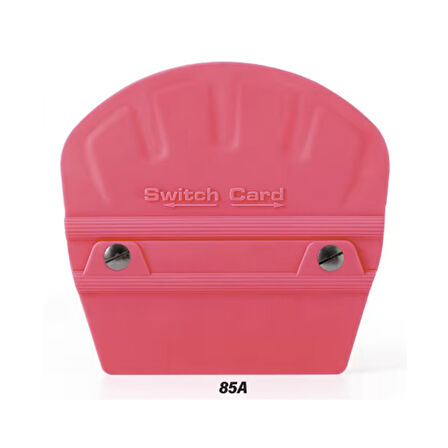 Switch Card Oval Ragle PPF/TPH Cam Filmi Çekme Uygulama Aparatı Teflonlu 85A Sertlik 10x9cm Pembe