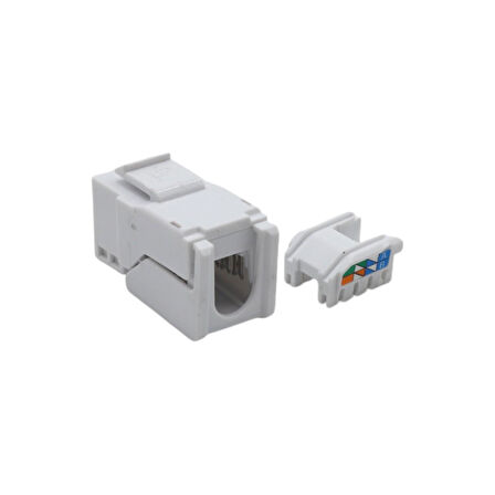 HCS CAT6A FTP TOOLLESS KEYSTONE JACK CAT6A, LSA+/110 IDC T568 A/B, 90 DERECE