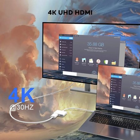 Type-c to hdmı görüntü aktarım kablosu 4k destekli iphone ipad android tüm cihazlar ile uyumlu