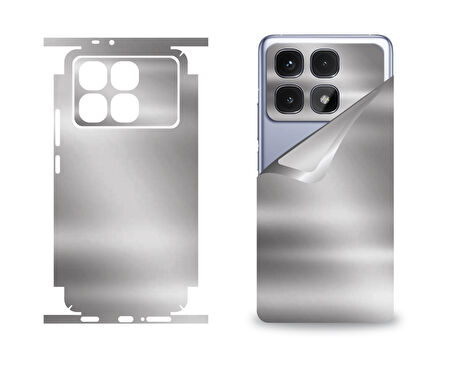 Xiaomi Redmi K70 Ultra için uyumlu 360 full arka kaplama koruma sticker - GÜMÜŞ