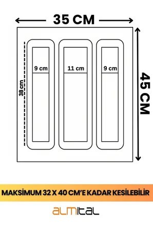 35x45 Mikro Kabartma Desenli Beyaz Kepçelik En 32 Boy 40 Cm'e Kadar Kesilebilir 