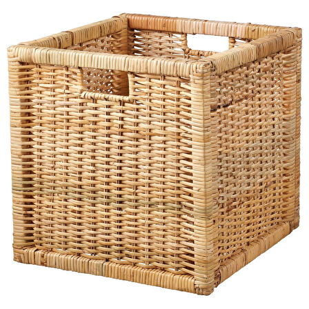 Sepet, rattan, 32x34x32 cm