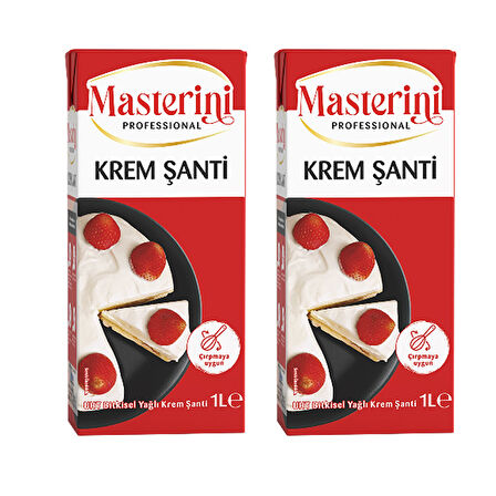 MASTERİNİ Krem Şanti 1 Litre Uht x 2 Adet