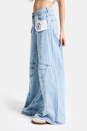 Kadın Ice Palazzo Fit Özel Tasarım Denim Jean