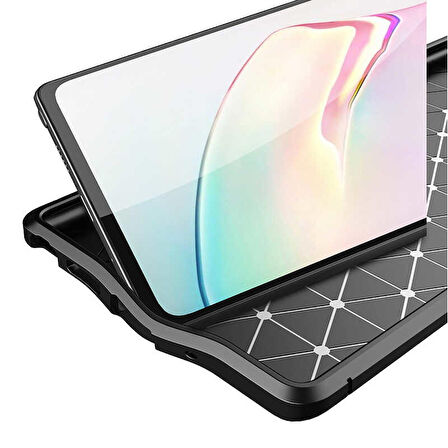 Samsung Galaxy Note 20 ile Uyumlu Kılıf Deri Görünümlü Silikon Telefon Kılıfı Kapak