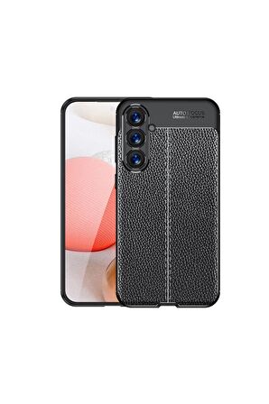 Samsung Galaxy S23 FE ile Uyumlu Kılıf Deri Görünümlü Silikon Telefon Kılıfı Kapak
