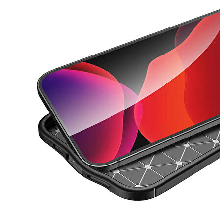 Apple iPhone 14 Pro Max ile Uyumlu Kılıf Deri Görünümlü Silikon Telefon Kılıfı Kapak