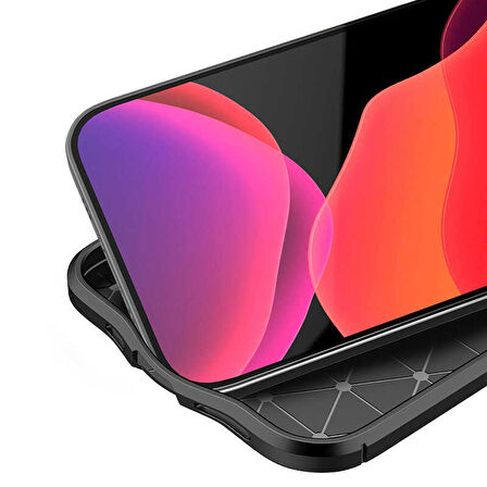 Apple iPhone 12 Pro ile Uyumlu Kılıf Deri Görünümlü Silikon Telefon Kılıfı Kapak