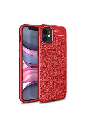 Apple iPhone 12 Mini ile Uyumlu Kılıf Deri Görünümlü Silikon Telefon Kılıfı Kapak