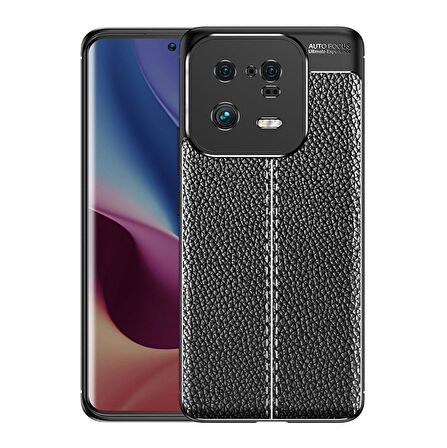 Xiaomi Mi 13 Pro ile Uyumlu Kılıf Deri Görünümlü Silikon Telefon Kılıfı Kapak