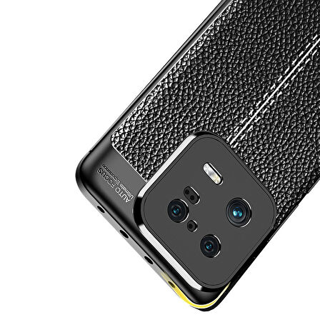 Xiaomi Mi 13 Pro ile Uyumlu Kılıf Deri Görünümlü Silikon Telefon Kılıfı Kapak