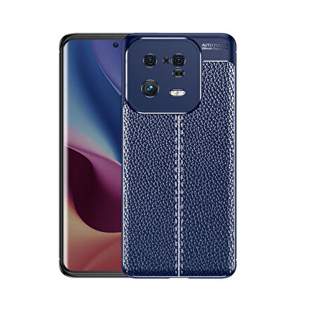 Xiaomi Mi 13 Pro ile Uyumlu Kılıf Deri Görünümlü Silikon Telefon Kılıfı Kapak