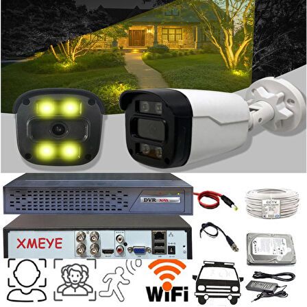 Qromax BS504W 5 Megapiksel Full HD 1920x1080 Bullet - Dome Güvenlik Kamerası Seti