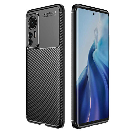 Xiaomi Mi 12 ile Uyumlu Kılıf Focus Karbon Tasarım Telefon Kılıfı Kapak