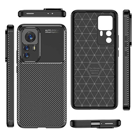 Xiaomi Mi 12T Pro ile Uyumlu Kılıf Focus Karbon Tasarım Telefon Kılıfı Kapak