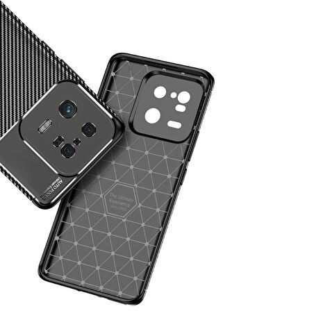 Xiaomi Mi 13 Pro ile Uyumlu Kılıf Focus Karbon Tasarım Telefon Kılıfı Kapak