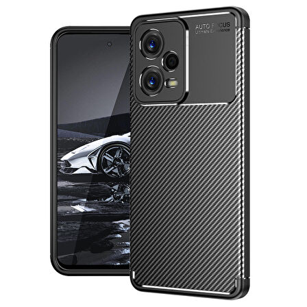 Xiaomi Redmi Note 12 5G ile Uyumlu Kılıf Focus Karbon Tasarım Telefon Kılıfı Kapak